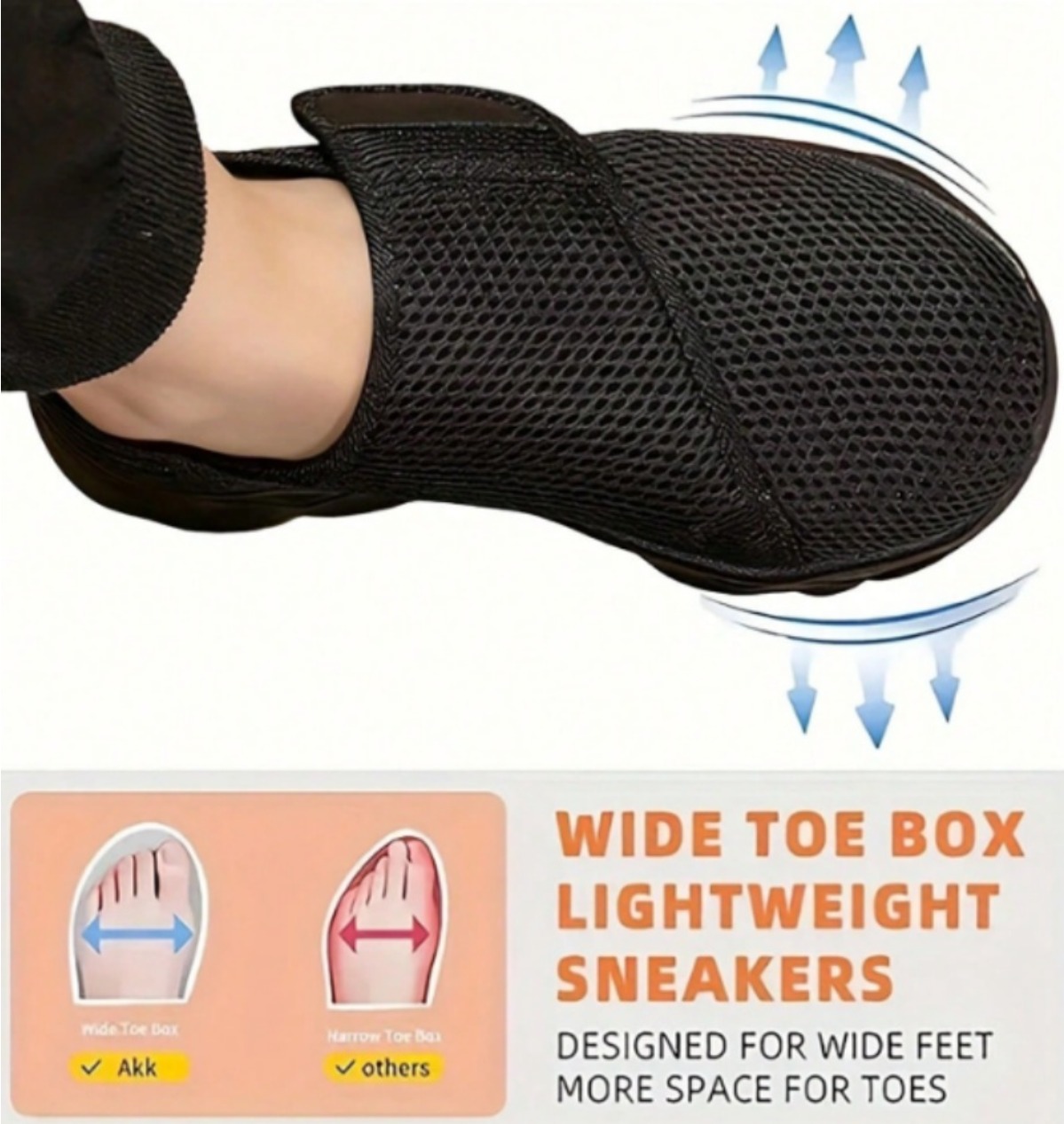Men Shoes Velcro - Nowe męskie przewiewne buty do chodzenia