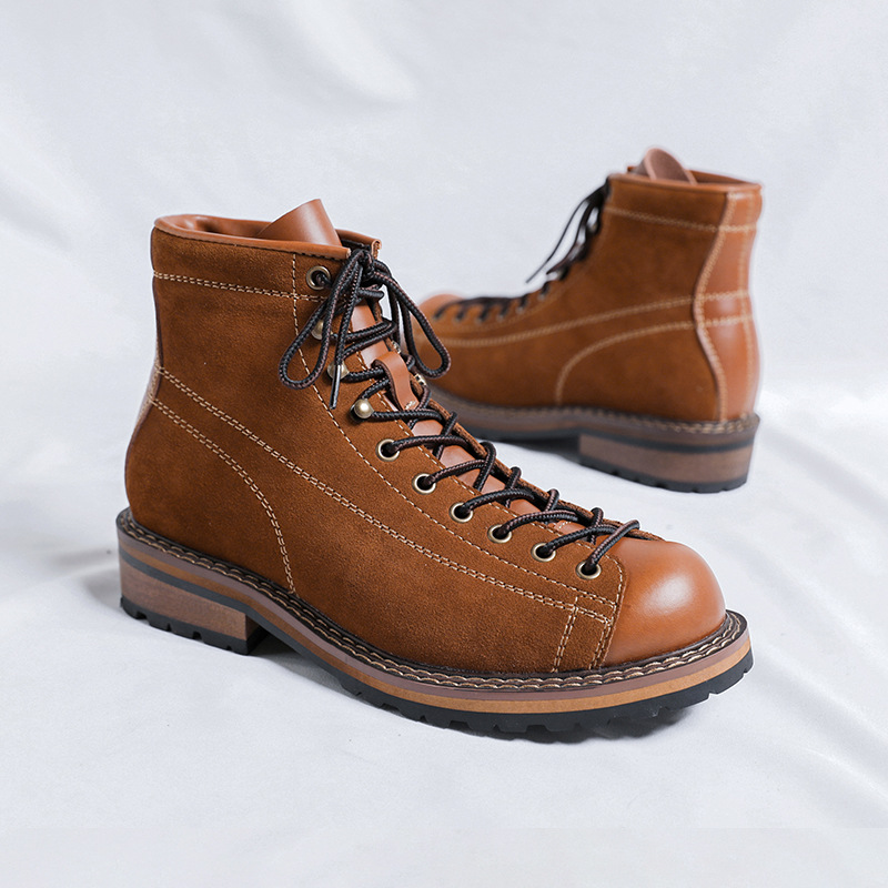 Chelsea Boots Suede - Męskie buty trekkingowe, botki do chodzenia,