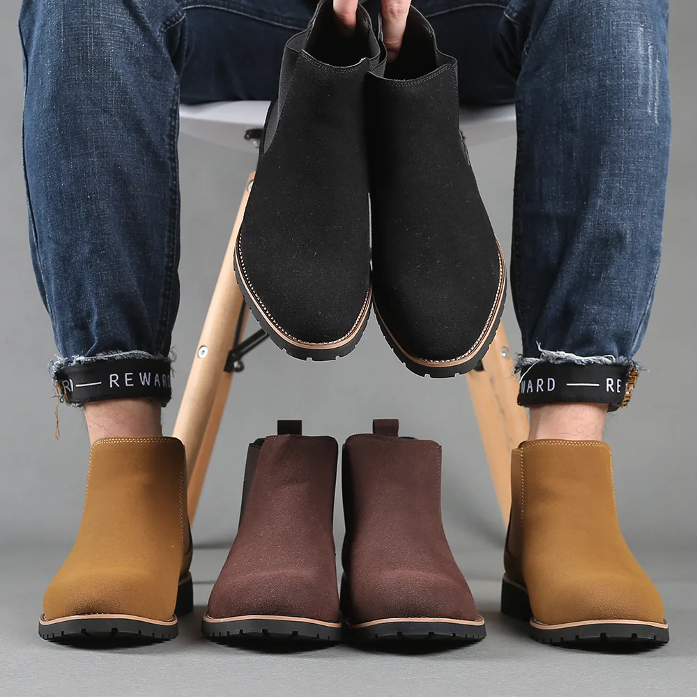 Chelsea Boots Suede - Męskie botki do kostki w stylu