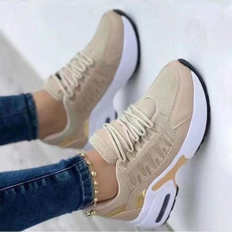 Mesh Trainer Breathable - Damskie modne sneakersy na platformie z