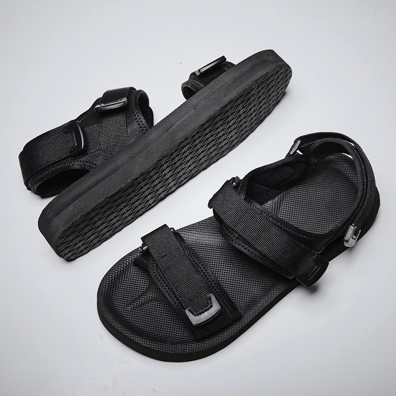Regulowane sandały płaskie na  – Men Shoes Velcro recenzja i cena