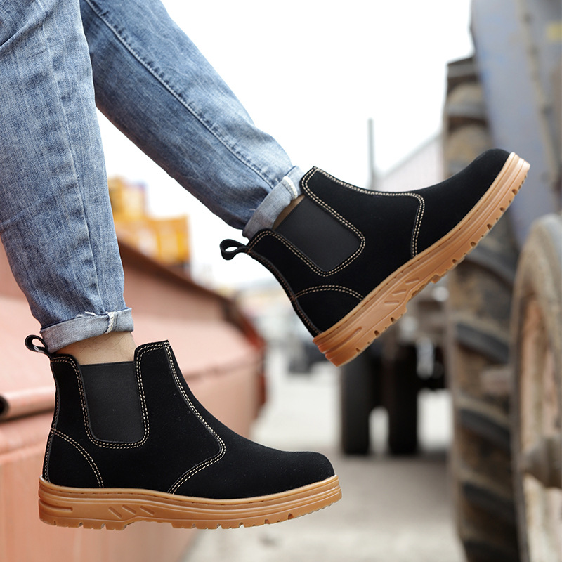 Męskie buty robocze ze stalowy – Chelsea Boots Suede recenzja i cena