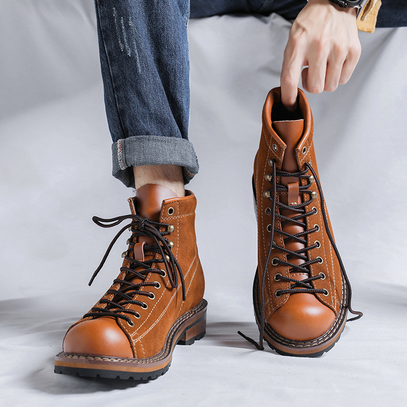 Męskie buty trekkingowe, botki – Chelsea Boots Suede recenzja i cena