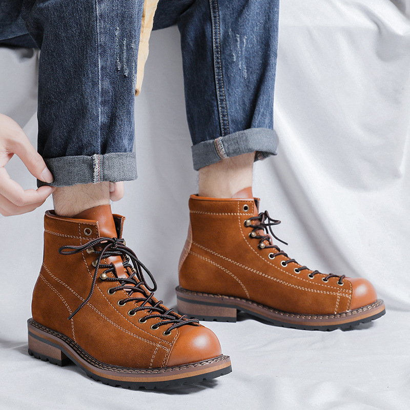 Męskie buty trekkingowe, botki – Chelsea Boots Suede recenzja i cena