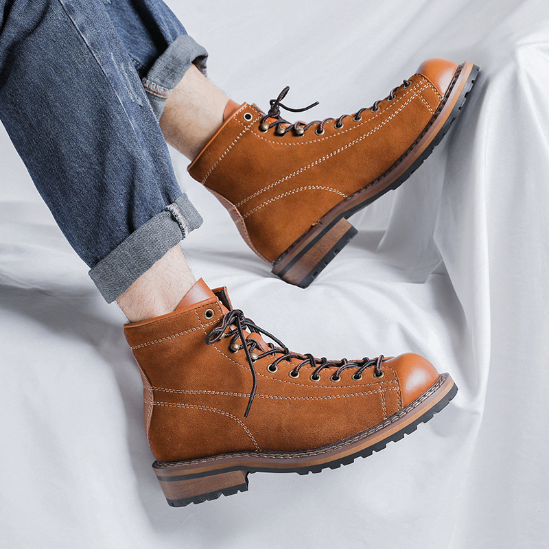 Męskie buty trekkingowe, botki – Chelsea Boots Suede recenzja i cena