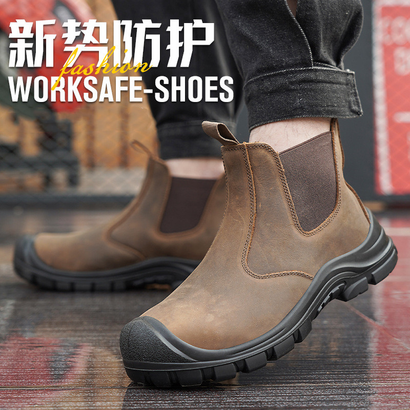 Męskie buty robocze z metalowy – Chelsea Boots Suede recenzja i cena