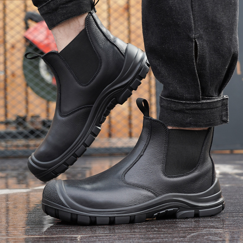 Męskie buty robocze z metalowy – Chelsea Boots Suede recenzja i cena