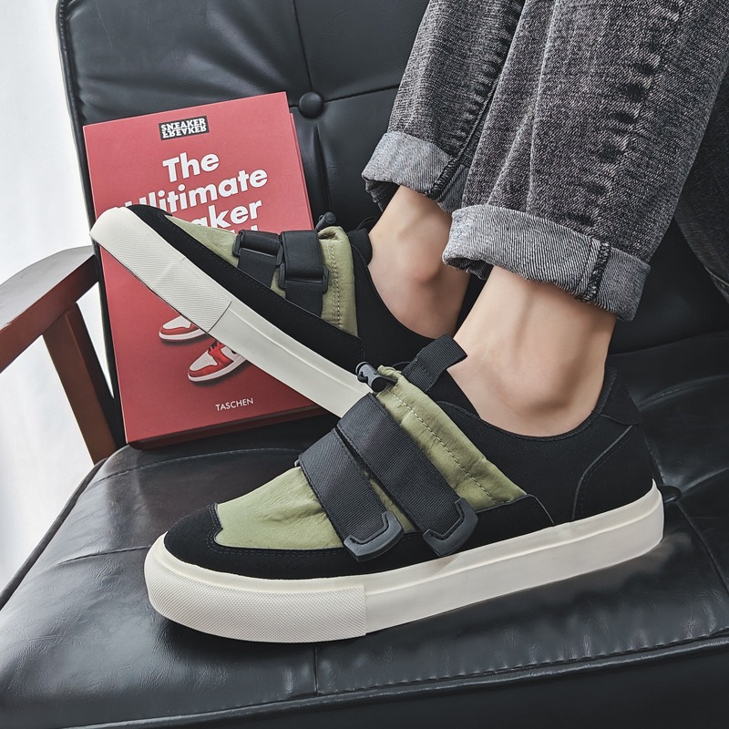 Męskie klasyczne trampki na pł – Men Shoes Velcro recenzja i cena