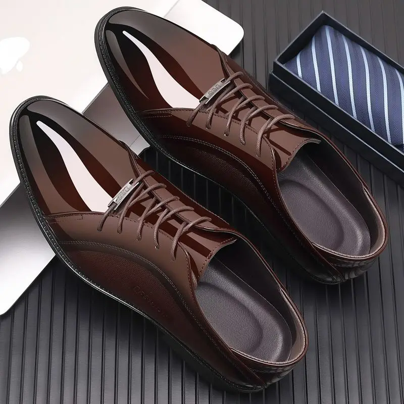 Jasne Czarne Eleganckie Męskie – Men Shoes Clearance recenzja i cena