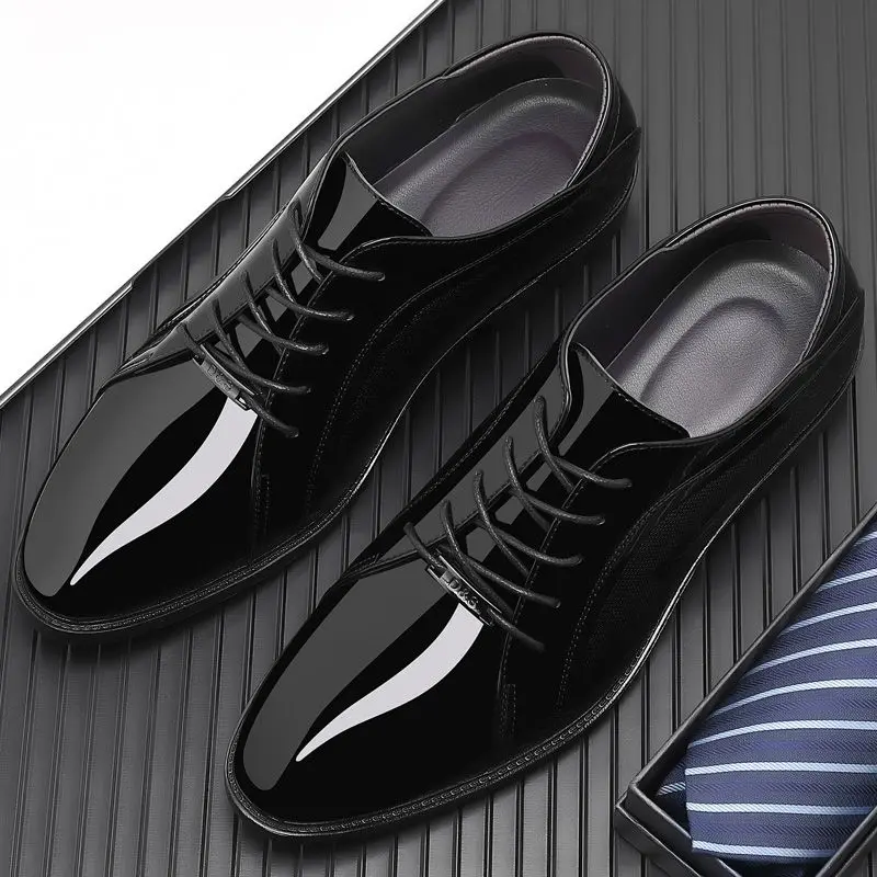 Jasne Czarne Eleganckie Męskie – Men Shoes Clearance recenzja i cena