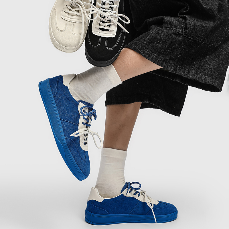 Męskie retro sneakersy z patch – Men Shoes Velcro recenzja i cena