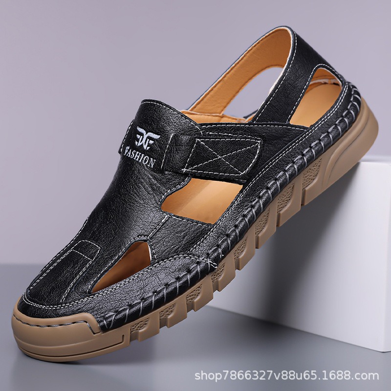 Męskie ażurowe buty letnie, no – Men Shoes Velcro recenzja i cena