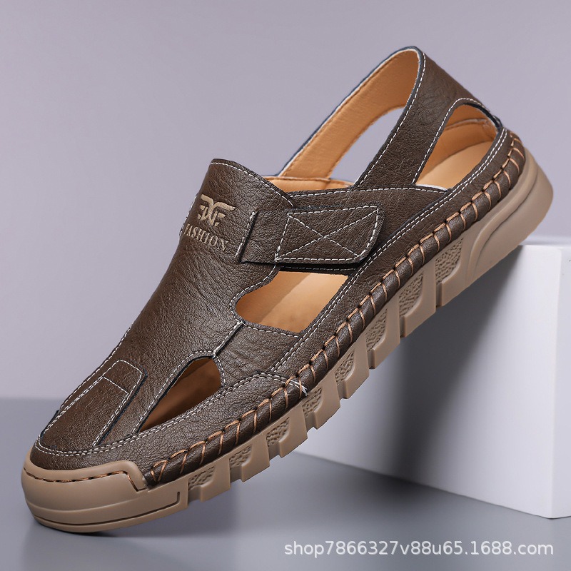 Męskie ażurowe buty letnie, no – Men Shoes Velcro recenzja i cena