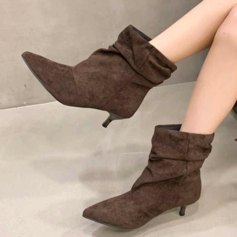 Brązowe Retro Eleganckie Botki – Chelsea Boots Suede recenzja i cena