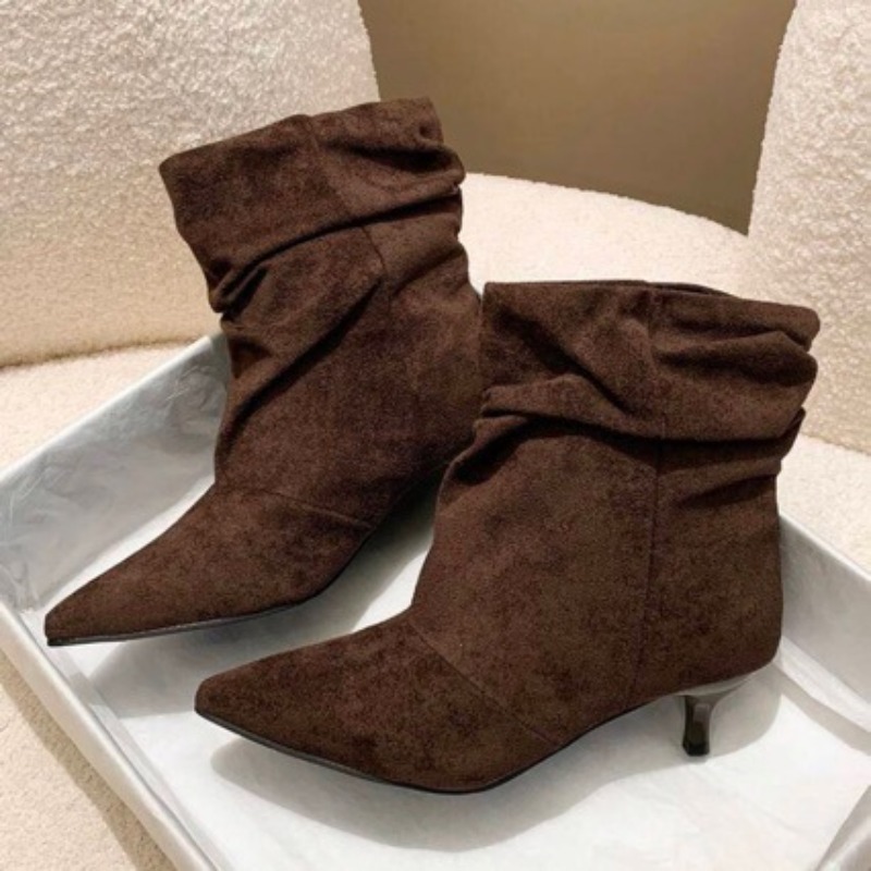 Brązowe Retro Eleganckie Botki – Chelsea Boots Suede recenzja i cena