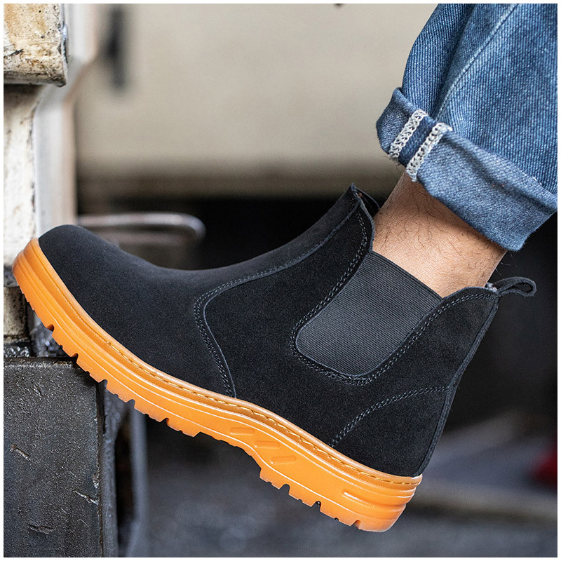 Męskie buty robocze z metalowy – Chelsea Boots Suede recenzja i cena