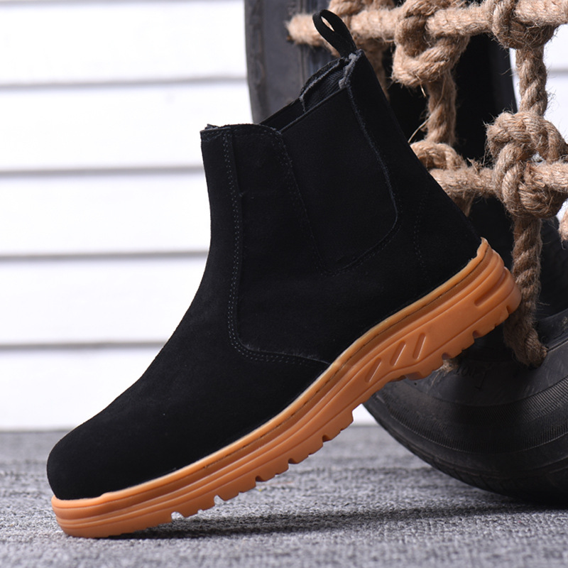 Męskie buty robocze z metalowy – Chelsea Boots Suede recenzja i cena